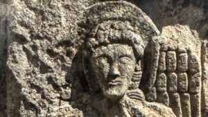 The Deerhurst Angel which protects and adorns the Saxon Church