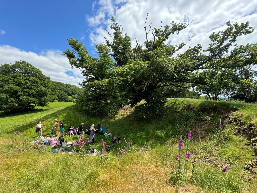 This is near to where its believed the Whiteleaved Oak once stood. It's the subject of myths and legends and it is a liminal space between three counties. The Great Decagon spoken about by dowsers John Michell and John Gibson-Forty emanates from here. It's magical.